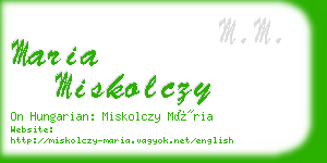 maria miskolczy business card